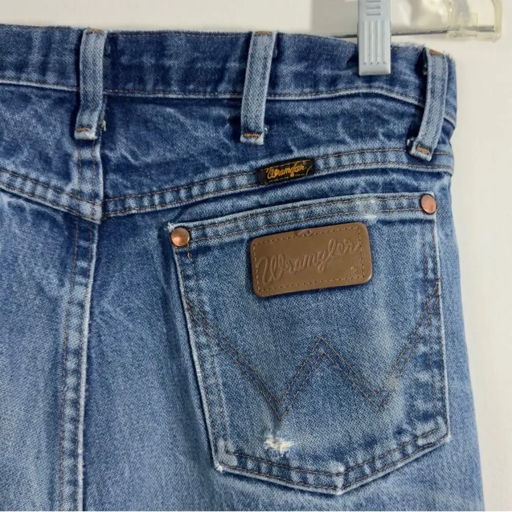 WRANGLER Vintage 80s 90s Patch Pocket Denim Jeans X-Long Tall Mens 33x40